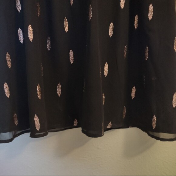 MSK Rich Black Chiffon V-neck Dress. Size PS - Picture 9 of 16